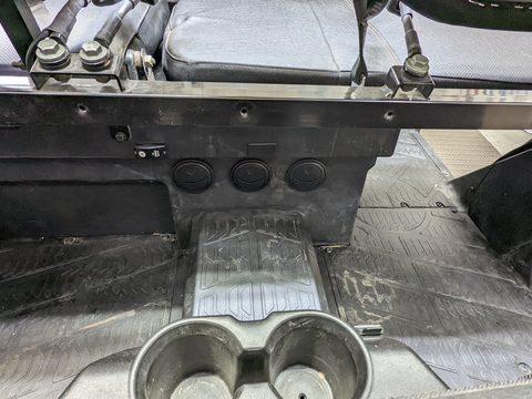 Optional rear heater installed under the back seat of a Polaris Ranger XP 1000 Crew